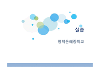 평택은혜중학교 실습-1
