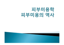 피부미용학 피부미용의 역사-1