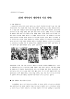중국 문화의 이해 - 문화 대혁명이 개인에게 미친 영향-1