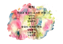 중국문화의 이해 - 한국과 유사한 중국문화 독특한 문화-2