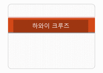 하와이 크루즈 사례연구-1