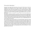 영문 Part-time Jobs for College Students 영어작문-1