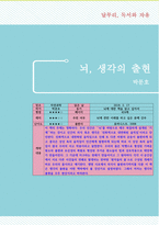 뇌 생각의 출현 독후감-1