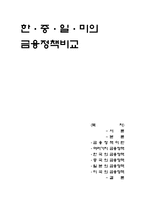 한중일미의 금융정책 비교1-1