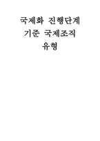 국제화 진행단계 기준 국제조직유형-1