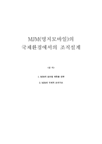 MJM명지 모바일의 국제환경에서의 조직설계-1
