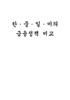 한·중·일·미의 금융정책 비교1-1