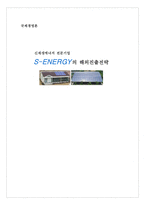 신재생에너지 전문기업 SENERGY의 해외진출전략-1