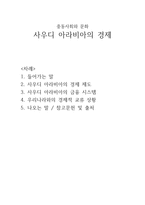 중동 사회와 문화 사우디아라비아의 경제-1