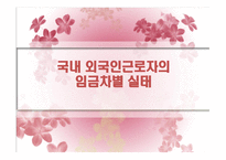 외국인 근로자 국내 외국인 근로자의 임금차별 실태-1