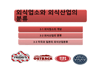 외식업소와 외식 산업의 분류-1