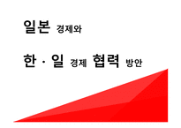 일본 경제와 한일 경제협력방안-1