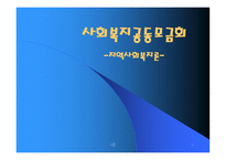 사회복지 공동모금회 지역사회복지론-1