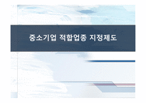 정부 규제 중소기업 지정 중소기업 적합업종 지정제도-1