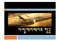 아랍에미레이트 항공 분석 보고서-1
