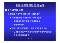 외환정책에 대한 반대 환율 변동의 시장기능을 존중하자-17