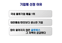 물류기업의 조사 GLOVIS-4