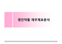 영진약품 재무제표 분석-1