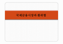 국제금융시장과 환위험-1