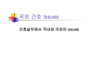 간호실무에서 국내와 국외의 Issues-1