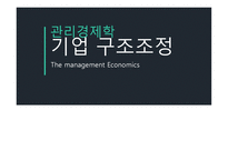 기업구조조정 관리 경제학-1