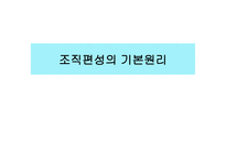 조직편성의 기본원리-1