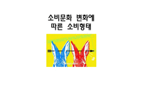 소비문화 변화에 따른 소비형태-1