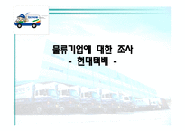 물류기업 조사 현대택배-1