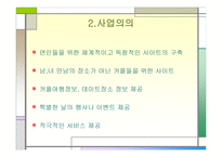 커플을 위한 정보제공 사이트 사업계획서-4