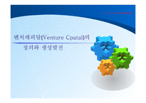 중소 기업론 벤처캐피털 VentureCpatal의 정의와 생성 발전-1