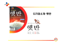 CJ햇반 소개 레포트-1