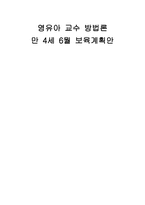 영유아 교수방법론만 4세 6월 보육계획안-1