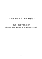 4학년 국어과 본시 교수학습과정안 부탁하는 말과 거절하는 말을 예절 바르게 하기-1