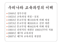 우리나라 교육과정의 변천 보고서-3