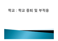 학교 중퇴 및 부적응-1