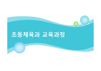 초등 체육과 교육과정-1