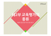 교육평가의 종류 참조 준거에 의한 평가-1