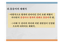국어의 어휘와 의미론 다의어와 동음어-11