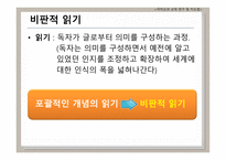 비판적 읽기의 이론적 배경 국어교과교재 연구 및 지도법-5
