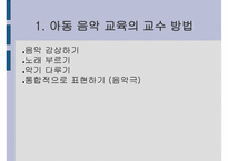 아동음악과 동작교육의 교수방법-2