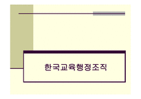 한국 교육행정조직-1