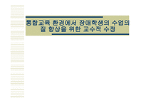 통합교육환경에서 장애학생의 수업의 질 향상을 위한 교수적수정1-1