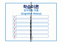 학습이론 인지주의 이론 Cognitivetheory-1