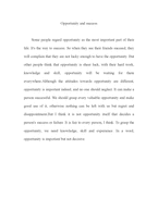 영문 Opportunity and success 기회와 성공 영어작문-1