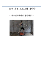 퍼스널 트레이너 통합과정 12주 운동프로그램 계획안3-1