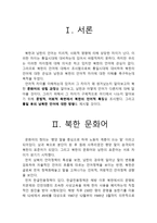 북한의 언어 레포트-2