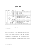 장애의 분류 레포트-1