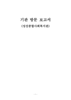 성산 종합사회복지관 기관 방문 보고서-1