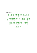 419 혁명 516 군사정변 518 광주 민주화운동 보고서-1
