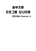 방송 모니터링 옴부즈맨 프로그램 모니터링 종편채널 ChannelA-1